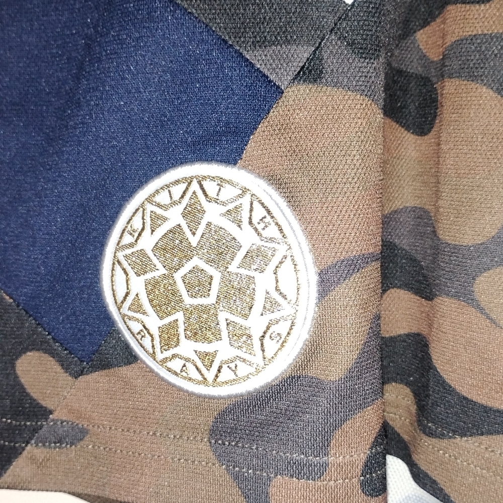 Kith x Adidas Shorts Adult large Brown Camo Soccer Match Short Rays Home Mens - Picture 3 of 16